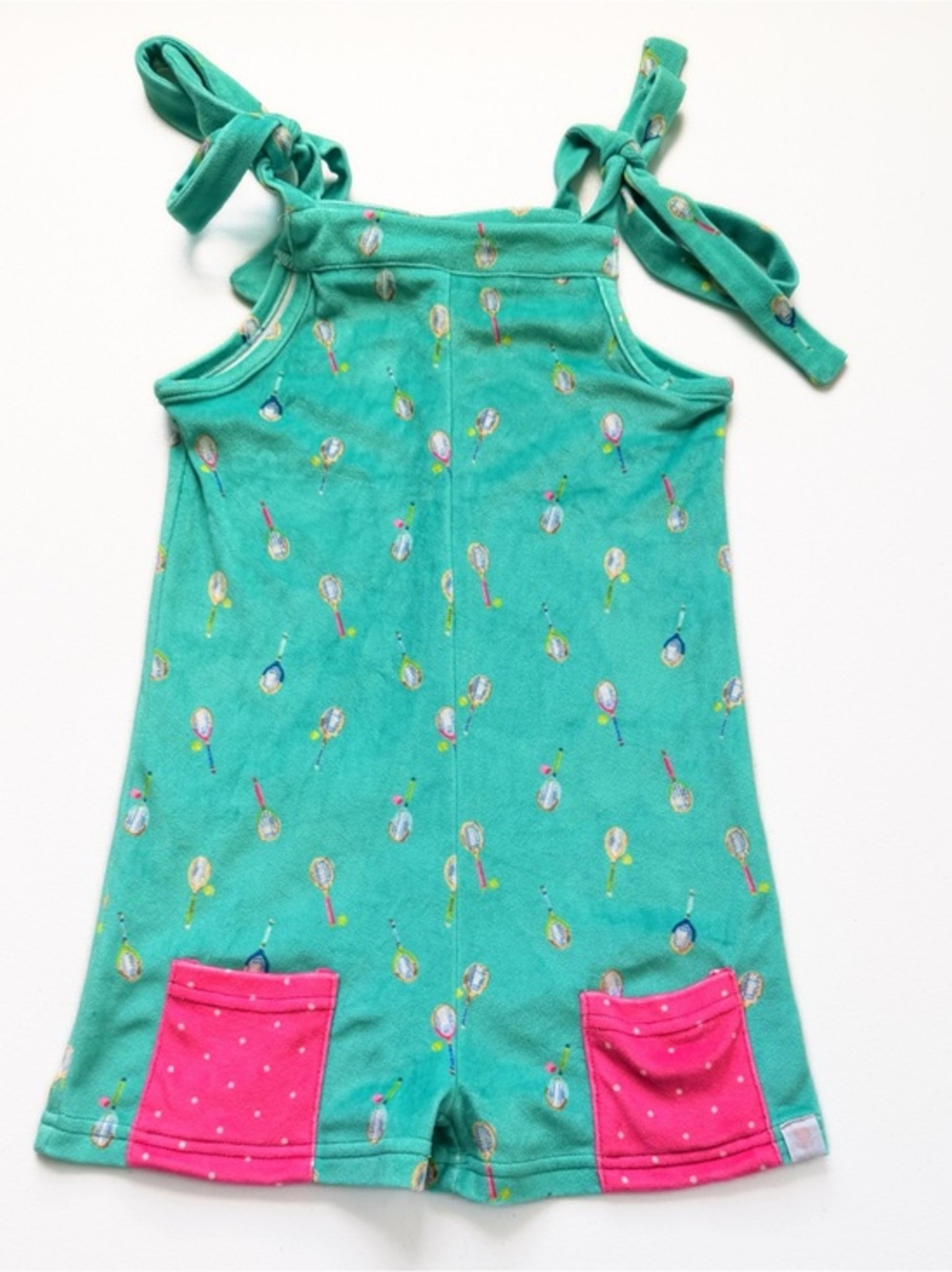 🔆 SweetHoney Spring Summer Tennis Racket‎ Tennis Ball Romper 6Y